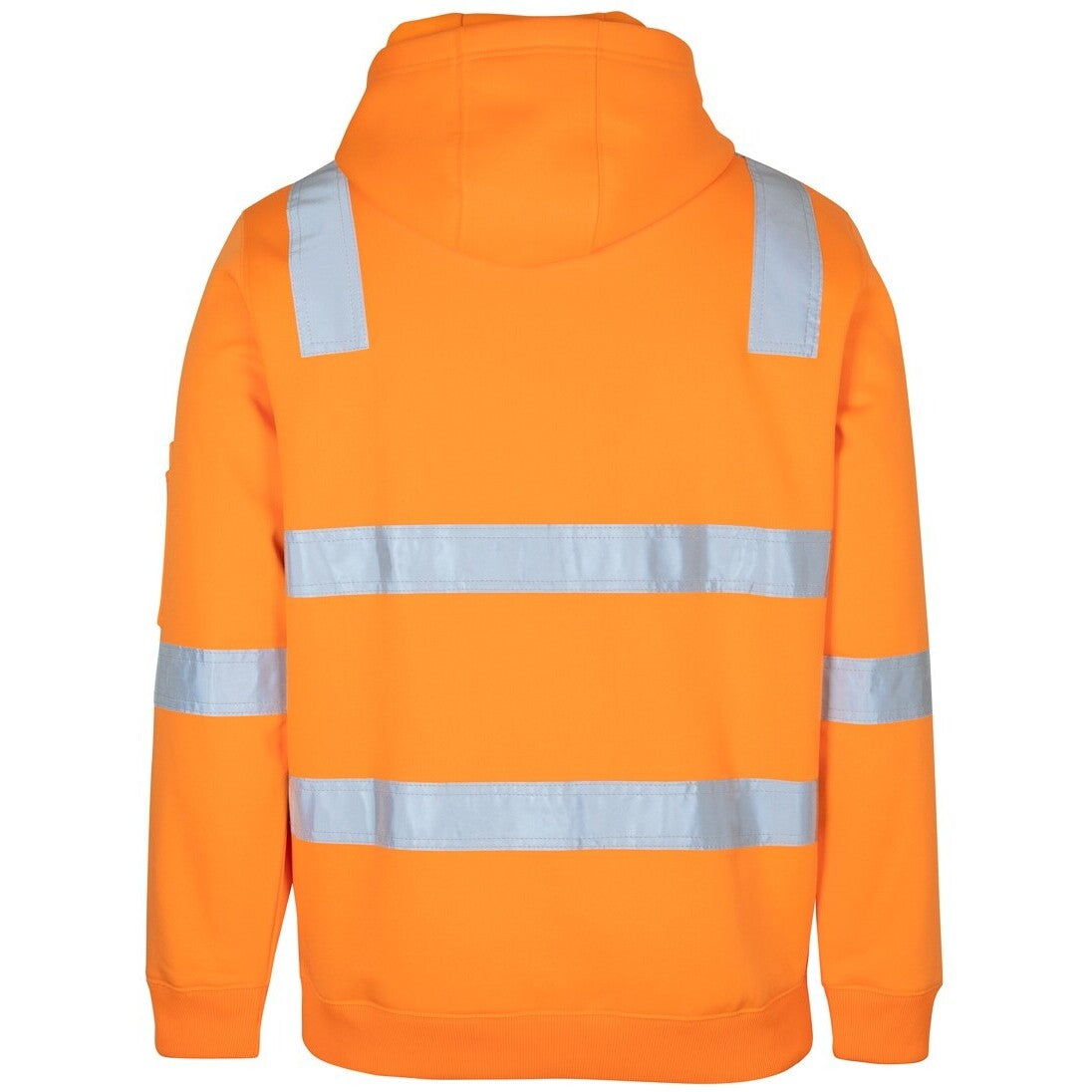 JB's Wear 6DAVH VIC Rail (D+N) Hoodie - Back View | color:Orange|view:back
