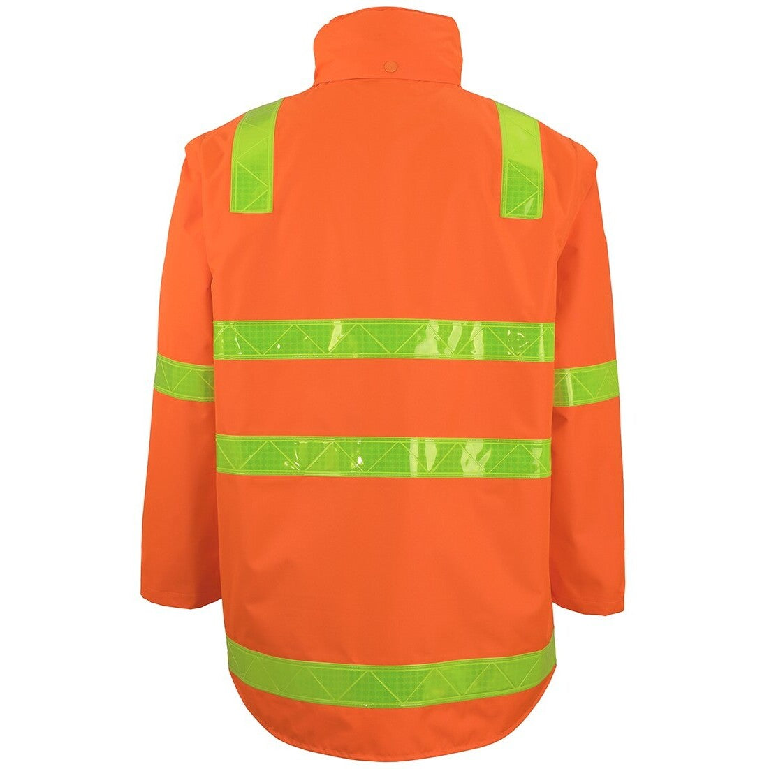 JB's Wear 6DVRL VIC Road (D+N) Zip Off Sleeve Longline Jacket - Back View | color:Orange|view:back