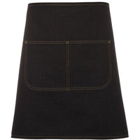 JB's Wear 5ADW Waist Denim Apron (Including Strap) - Front View | color:Black|view:front
