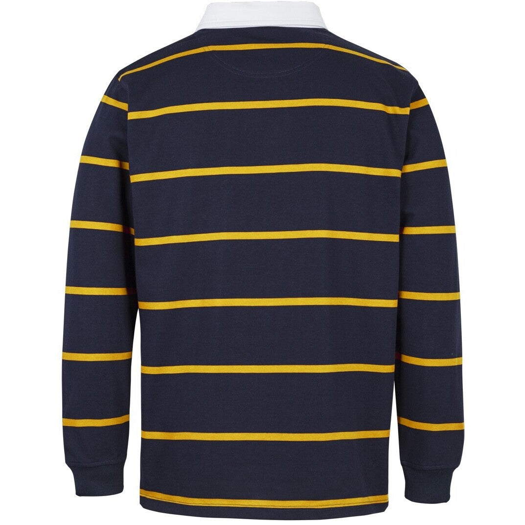 JB's Wear 3RYD Yarn Dyed Rugby - Back View | color:Navy/Gold|view:back