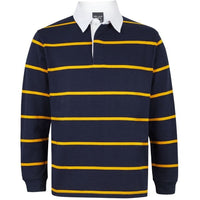 JB's Wear 3RYD Yarn Dyed Rugby - Front View | color:Navy/Gold|view:front